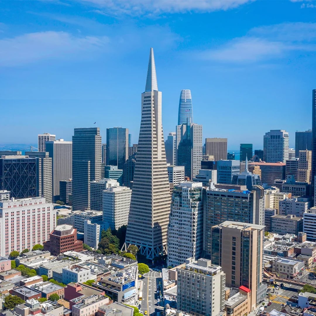 Aerial view of the San Francisco skyline