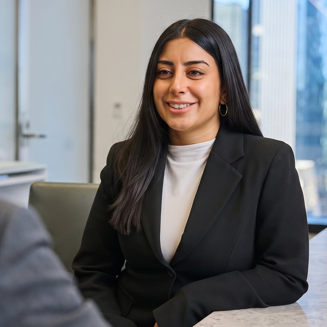 Weil Houston summer associate smiling in a meeting