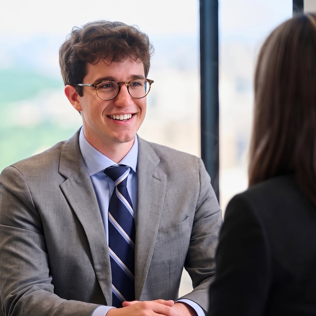 Weil Los Angeles summer associate smiling in a meeting
